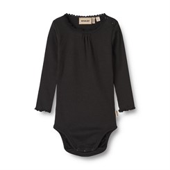 Wheat Lotta Body Rib LS - Black